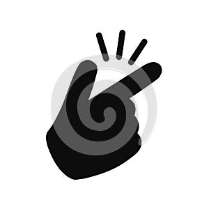 ItÃ¢â¬â¢s simple - finger snap icon in flat style. Easy icon. Finger snapping click flick hand gesture - for stock photo